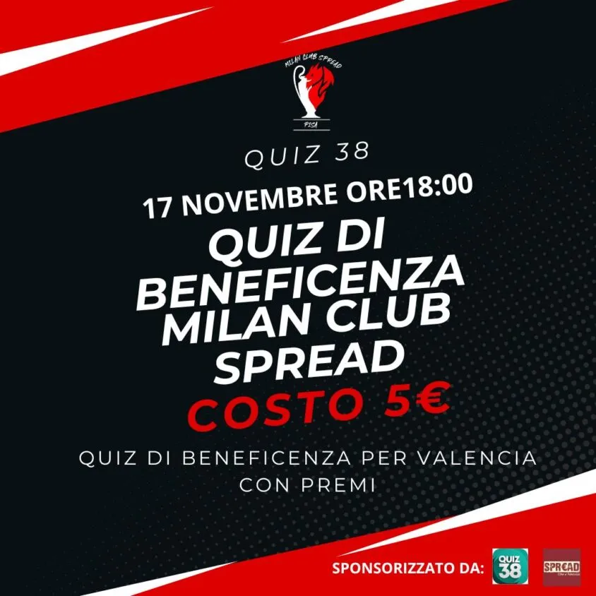 Locandina quiz beneficenza 17 novembre